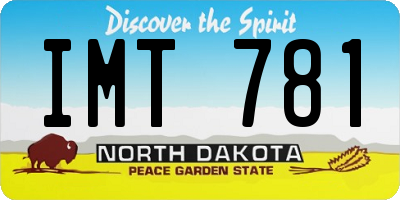 ND license plate IMT781