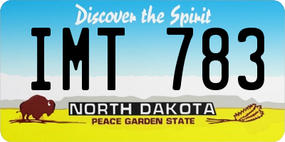 ND license plate IMT783