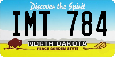 ND license plate IMT784