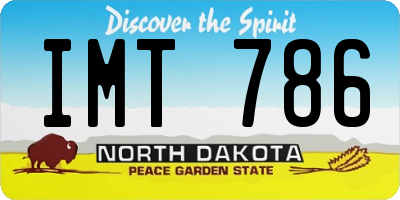 ND license plate IMT786