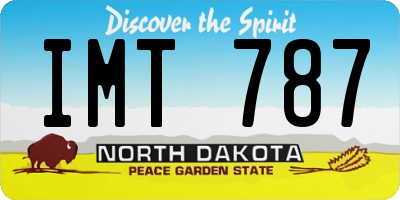 ND license plate IMT787