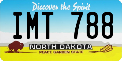 ND license plate IMT788