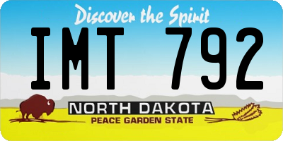 ND license plate IMT792