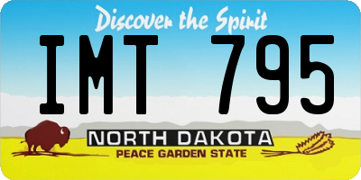 ND license plate IMT795
