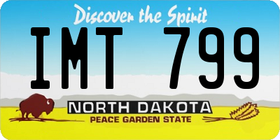ND license plate IMT799