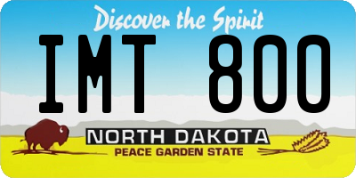 ND license plate IMT800