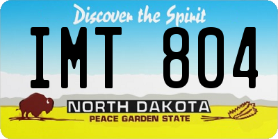 ND license plate IMT804