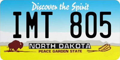 ND license plate IMT805