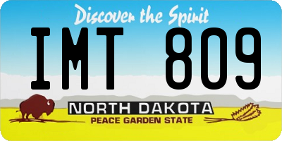 ND license plate IMT809