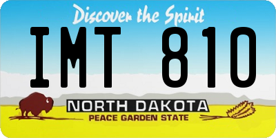 ND license plate IMT810