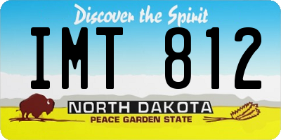 ND license plate IMT812