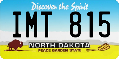 ND license plate IMT815