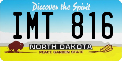 ND license plate IMT816