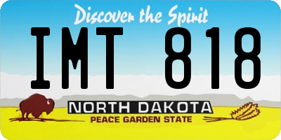 ND license plate IMT818