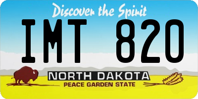 ND license plate IMT820