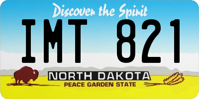 ND license plate IMT821
