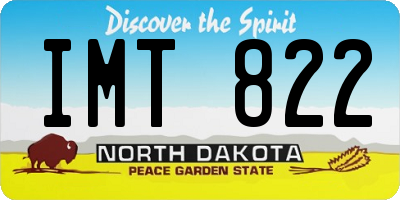 ND license plate IMT822