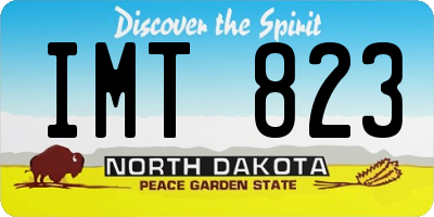 ND license plate IMT823