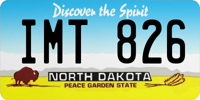 ND license plate IMT826