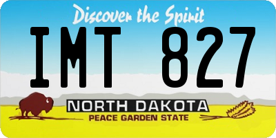 ND license plate IMT827