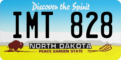 ND license plate IMT828