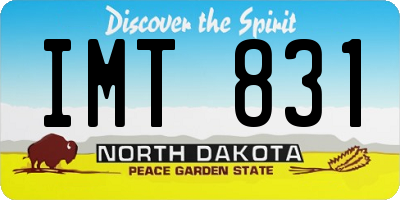 ND license plate IMT831