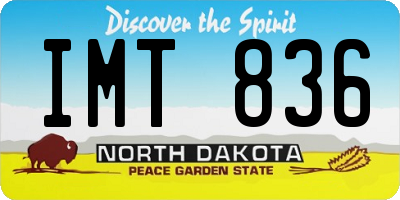 ND license plate IMT836