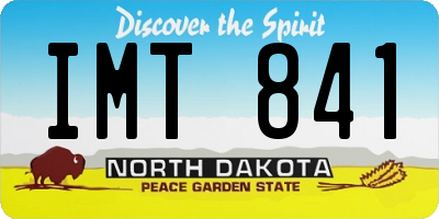 ND license plate IMT841