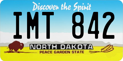 ND license plate IMT842