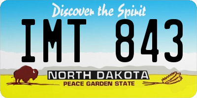 ND license plate IMT843