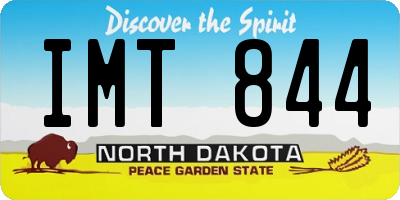 ND license plate IMT844