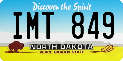 ND license plate IMT849