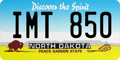 ND license plate IMT850