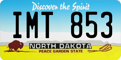 ND license plate IMT853