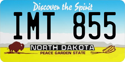 ND license plate IMT855