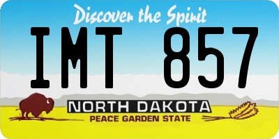 ND license plate IMT857