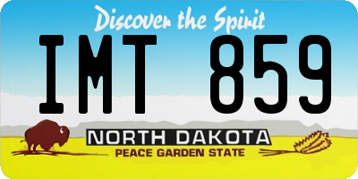 ND license plate IMT859