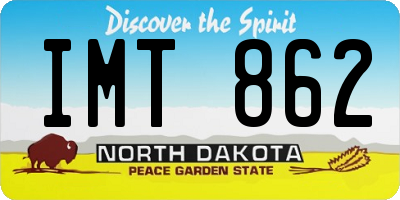 ND license plate IMT862
