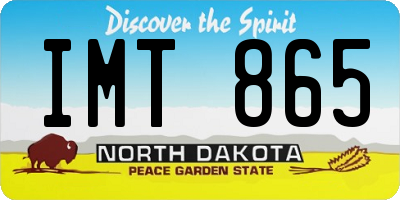 ND license plate IMT865