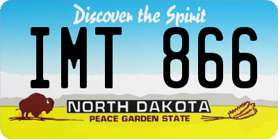 ND license plate IMT866