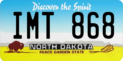 ND license plate IMT868