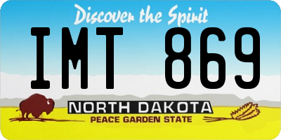 ND license plate IMT869