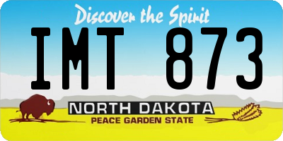 ND license plate IMT873