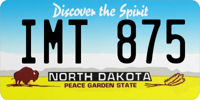 ND license plate IMT875