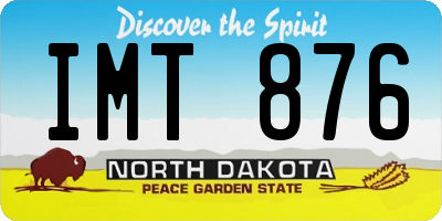 ND license plate IMT876