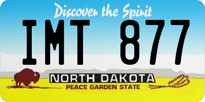ND license plate IMT877