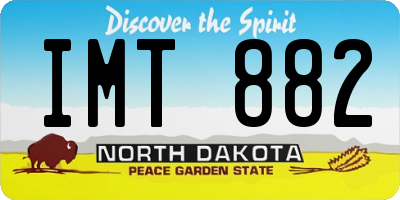 ND license plate IMT882