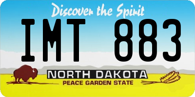 ND license plate IMT883