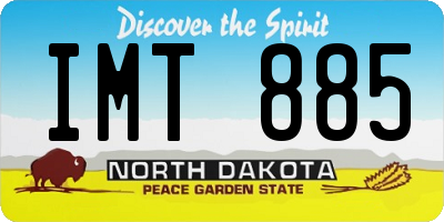 ND license plate IMT885