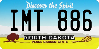 ND license plate IMT886